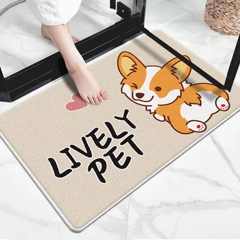 Мультяшный кот с рисунком собаки, коврик для прихожей, коврик для гостиной, коврик для ванной, коврики для ванной, коврики для пола, противоскользящий ковер в прихожей