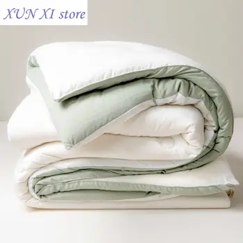 Новое двухцветное зимнее одеяло, стеганое одеяло, пуховые одеяла, теплое зимнее одеяло, стеганые одеяла, зимняя кровать 150 2