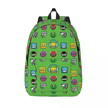 Игровой олдскульный рюкзак Geometry Cube Dash для мальчиков и девочек, студенческая школьная сумка для книг, рюкзак для дошкольного учреждения, начальная сумка, прочный
