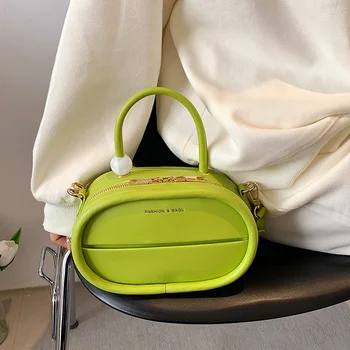 Овальная женская милая маленькая сумка через плечо из искусственной кожи 2022, летние сумки через плечо, дизайнерские сумки для покупателей, модные брендовые сумки и кошельки