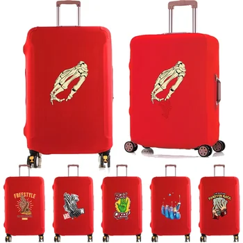 Женский дорожный чемодан, эластичный защитный чехол для багажа, модный принт для 18-28-дюймовой тележки, дорожный чемодан, дорожные аксессуары для мужчин 0