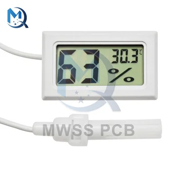 Мини-цифровой ЖК-дисплей, термометр-гигрометр, Белый Профессиональный с датчиком, измеритель влажности и температуры в помещении, цифровой ЖК-дисплей