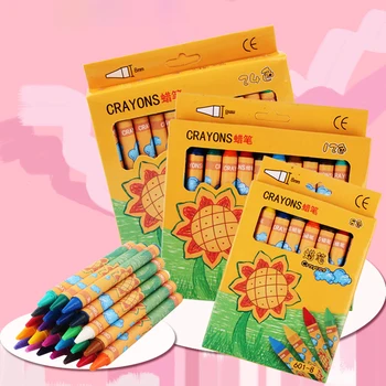 1 коробка детских карандашей 8 цветов, 12 Цветов, 24 креативных набора для рисования в начальной школе с мультфильмами