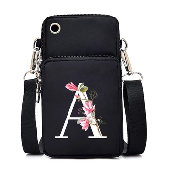 Женские сумки через плечо в стиле ретро с цветочным рисунком Magnolia 26 Alphabet, мини-сумка для мобильного телефона, коралловые сумки-мессенджеры, женские кошельки и сумочки