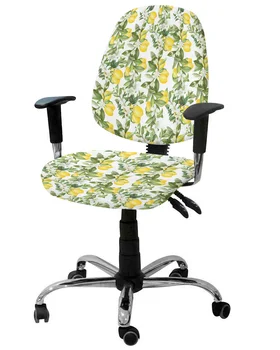 Летние Листья Лимона И Цветы Эластичный Чехол для компьютерного кресла Эластичный Съемный Чехол для офисного кресла Разъемные Чехлы для сидений