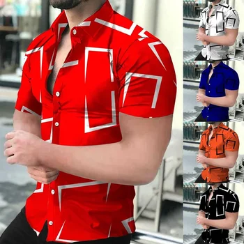 Мужская модная рубашка в стиле минимализма в стиле барокко 2023 года с 3D-печатью на заказ