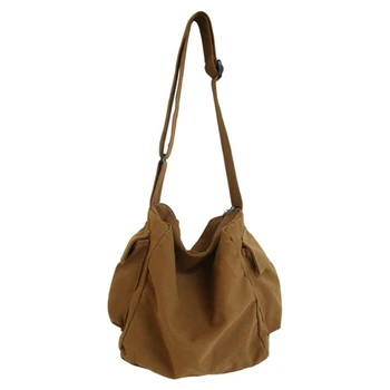 Модная сумка через плечо для женщин Мягкая холщовая сумка через плечо с регулируемыми ремнями 517D