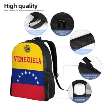 Рюкзак с флагом Венесуэлы 2023 года, школьный рюкзак для учащихся средней школы, повседневная сумка для путешествий, рюкзак унисекс 0