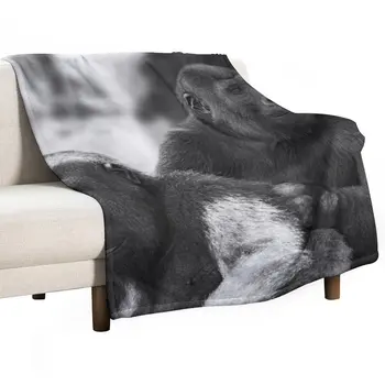 Плед Gorilla Brothers, диван, тонкие пледы, пушистое одеяло, пушистое лохматое одеяло