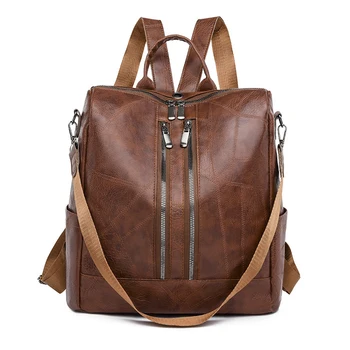 Винтажный женский рюкзак из мягкой кожи, модные школьные сумки для девочек-подростков, высококачественный школьный рюкзак, женские рюкзаки для путешествий