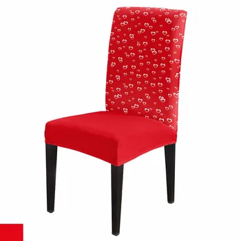 Эластичный чехол для стула на День Святого Валентина с текстурой Love для столовой, банкета, отеля, эластичные чехлы для стульев из спандекса 0
