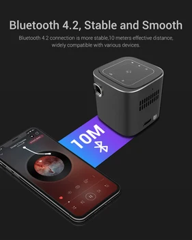 4K 3D Android Smart Мини Карманный проектор Led DLP Портативный Wifi проектор 3D Голограмма 2