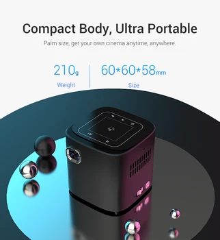 4K 3D Android Smart Мини Карманный проектор Led DLP Портативный Wifi проектор 3D Голограмма 5
