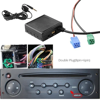 2X Автомобильный модуль Bluetooth 6-контактный адаптер AUX TF USB Беспроводной радиоплеер Стерео аудиомодуль для Renault 2005-2011 5