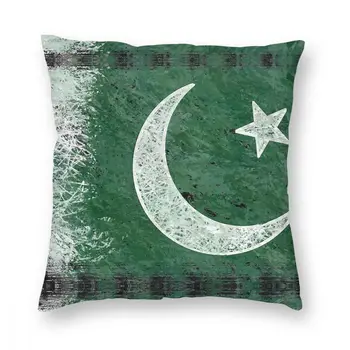 Наволочка с изображением флага Пакистана в Зиндабаде из Полиэстера, Декоративная подушка, креативный наволочка для домашнего декора