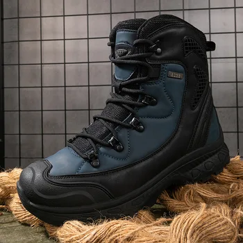 Наружные водонепроницаемые мужские военные ботинки Походные тактические ботинки Мужские ботинки для скалолазания в пустыне специального назначения Ботильоны Мужские рабочие ботинки