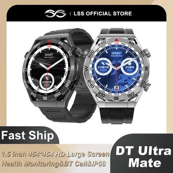 Новые Мужские смарт-часы DT Ultra Mate с беспроводной зарядкой NFC, Bluetooth, вызов, GPS-трекер, фитнес-браслет, бизнес-умные Часы