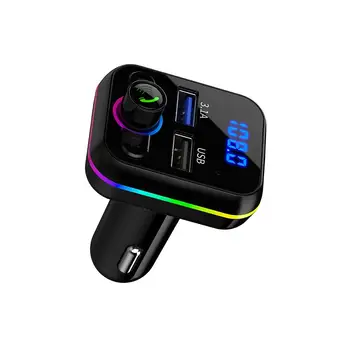 Автомобильный Mp3-плеер Bluetooth-совместимый V5.0 для громкой связи USB U-диск Fm-передатчик разъем для быстрой зарядки 4