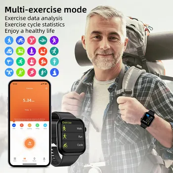 SENBONO 2023 Мужские смарт-часы Bluetooth Call AI Voice Watch Датчик кислорода в крови Фитнес-трекер Спортивные умные часы для мужчин и женщин для IOS 3