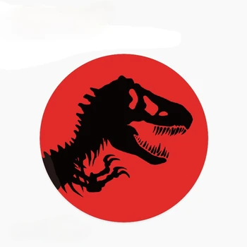 Круглая наклейка с динозаврами, Водонепроницаемая наклейка из ПВХ 
