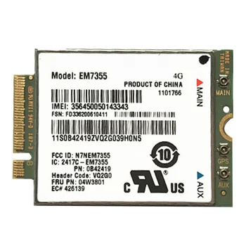 EM7355 04W3801 4G LTE WWAN Карта GOBI5000 для ThinkPad X240 W540 T440P T431S T540P X1 Carbon 4G Модуль