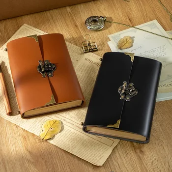 Корейская версия ретро-блокнота для путешествий, портативный дневник из искусственной кожи, канцелярские принадлежности, Утолщенный справочник для студентов