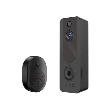 Беспроводная камера дверного звонка, Wi-Fi Умная видеокамера дверного звонка, интеллектуальное обнаружение человека, ночное видение, оповещение в режиме реального времени 0