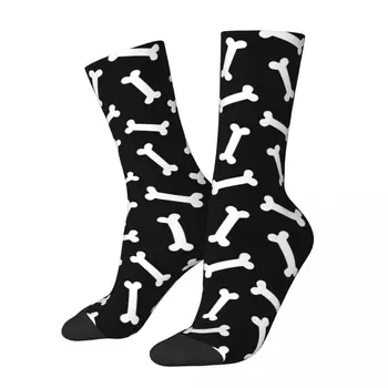 Осенне-зимние повседневные женские мужские носки с рисунком собачьей кости, дышащие футбольные носки