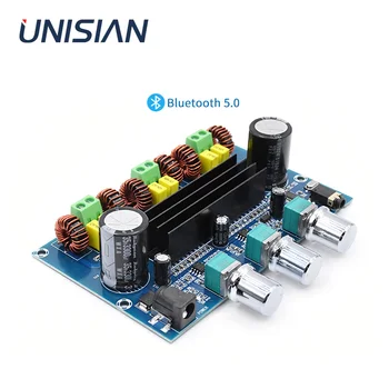UNISIAN Bluetooth 5,0 Аудио Усилитель мощности 2X50 Вт + 100 Вт Басов TPA3116D2 HIFI Цифровой 2,1-Канальный Домашний Усилитель Платы
