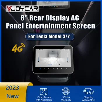 4G 8-дюймовый IPS-экран заднего дисплея для Tesla Model 3 Y Аксессуары Управление переменным током Мультимедийный развлекательный плеер CarPlay Android Auto
