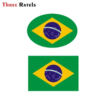Три Ratels A611 Крутые Автомобильные Аксессуары Бразильский Флаг Наклейка На Велосипед Наклейка Оберточная Пленка Чехол