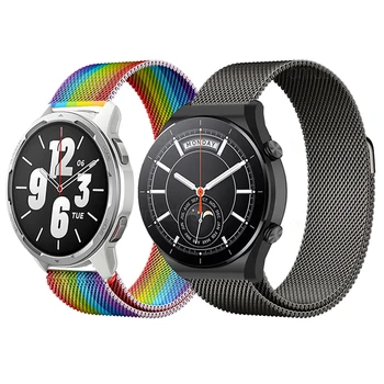 Браслет из нержавеющей стали Для Xiaomi Watch S1 Active Smart Watch Металлическая Магнитная петля Для Xiaomi Mi Watch Color 2 Спортивный ремешок 22 мм