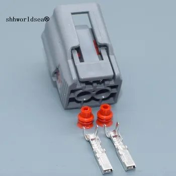 Shhworldsea 2/100 комплектов автоматических водонепроницаемых разъемов корпус вилки жгута проводов серый 2-контактный водонепроницаемый (2.2) разъем, включая 6189-0640