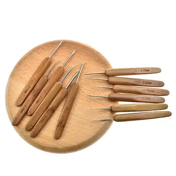 Новые крючки для вязания крючком, эргономичные спицы для вязания бамбуковой деревянной пряжей, инструменты для шитья своими руками из тонкой пряжи и кружев