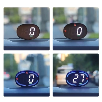 Автомобильный Спидометр Охранная сигнализация HUD Уровень дисплея на лобовом стекле Проектор скорости Сигнализация о превышении скорости Цифровой измеритель 4