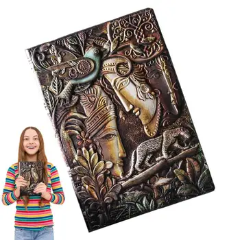 Модный Винтажный кожаный дневник с тиснением, Записная книжка для путешествий, Рабочий блокнот формата А5