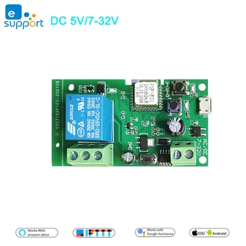 eWeLink WIFI Smart Home Switch Беспроводное Реле, Инчинговый Модуль для Автоматизации Контроля Доступа к Двери DC 5V 12V 24V 32V AC 110V 220V