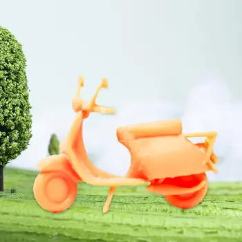 Масштаб 1:64 Неокрашенный крошечный мотоцикл Сказочный сад микро пейзаж песок макет стола Украшение Диорама Декорации модель из смолы декор