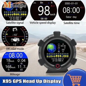 X95 GPS Головной Дисплей Измеритель Горизонтального Наклона Инклинометр Спидометр Автомобильный Компас Шаг Угол Наклона Высота Широта Долгота
