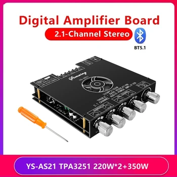 YS-AS21 2.1-Канальная плата цифрового усилителя Bluetooth TPA3251 Аудиомодуль сабвуфера с мощной Регулировкой низких частот TPA3251 0