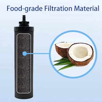Фильтр для воды из 4 частей, черная скорлупа кокосового ореха, активированный уголь для BERKEY BB9-2, фильтры для системы фильтрации воды с самотеком 5