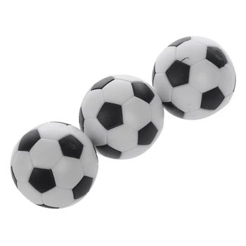 10X Пластиковый 32-миллиметровый Футбольный мяч для настольного футбола в помещении Замените черный на белый