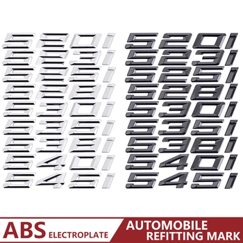 3D ABS Черные Серебристые Буквы 520i 523i 525i 528i 530i 535i 538i 540i 545i Эмблема для серийного Автомобиля Крыло Багажника Задняя Наклейка С Логотипом