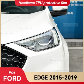 Для FORD EDGE 2015-2019, автомобильная фара, Прозрачная Защитная пленка из ТПУ, наклейка с изменением оттенка переднего света