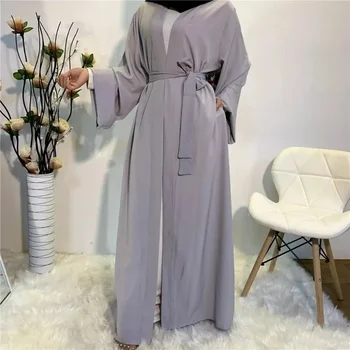 Дубай Абая Турция Кимоно Кардиган Халат Мусульманское платье-хиджаб Рамадан Абаи для женщин Кафтан Исламская одежда