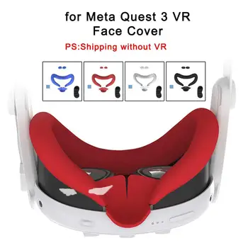 3в1 Для аксессуаров Meta Quest 3 Силиконовая VR-маска для лица, VR-интерфейс для лица, защита от пота, замена подушки для лица