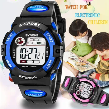 Детские электронные часы Водонепроницаемые спортивные часы для детей Многофункциональные студенческие будильники Reloj Deportivo