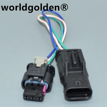 Worldgolden 3 Отверстия 1.2 мм 1718653-1 2-1718652-3 Разъем Автоматического Жгута Проводов для VW Audi 4F0973703A Штекер Радара Заднего Хода Автомобиля