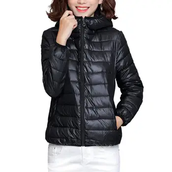 Женское легкое пальто, стильное женское зимнее пальто с капюшоном на подкладке, теплая приталенная куртка-кардиган с карманами на молнии, мягкая 2