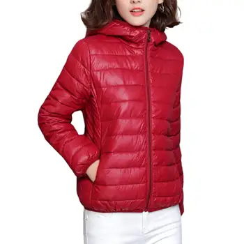 Женское легкое пальто, стильное женское зимнее пальто с капюшоном на подкладке, теплая приталенная куртка-кардиган с карманами на молнии, мягкая 4